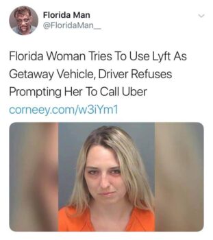 uber crash "florida man" tweet