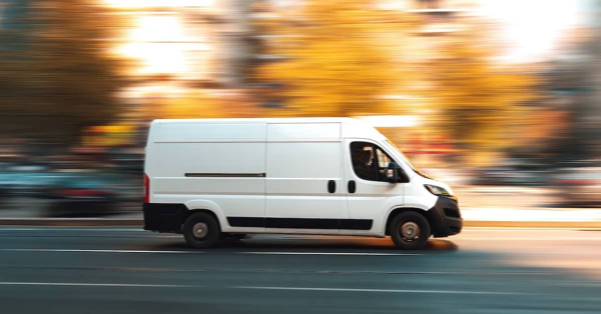 Commercial delivery vehicle on highway. | Bernheim Kelley Injury Lawyers